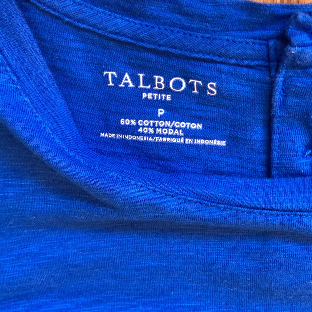 Talbots Button Back Tee - Picture 5 of 8